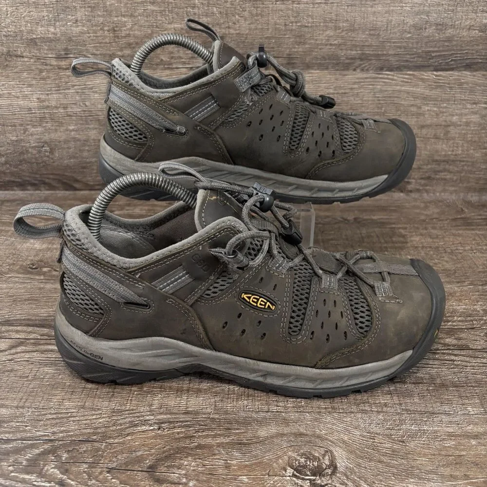 Keen Atlanta Cool II Men's 8 D Brown Leather Steel Toe Slip Resistant Shoes